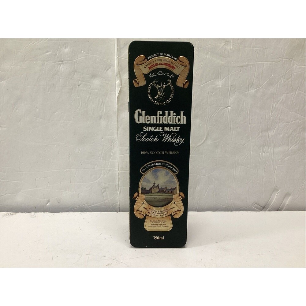 glenfiddich tin scotch whisky single malt empty tin